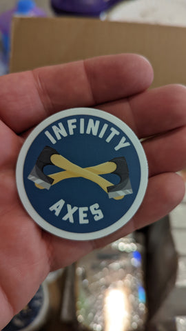 Small Infinity Axes Sticker